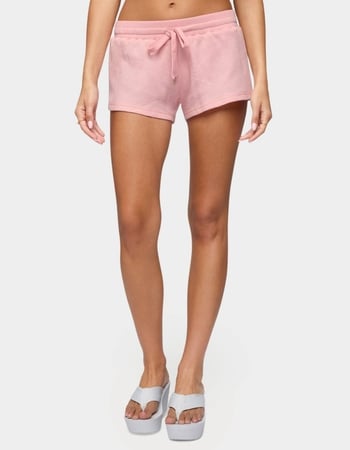 EDIKTED Baila Waffle Shorts Primary Image