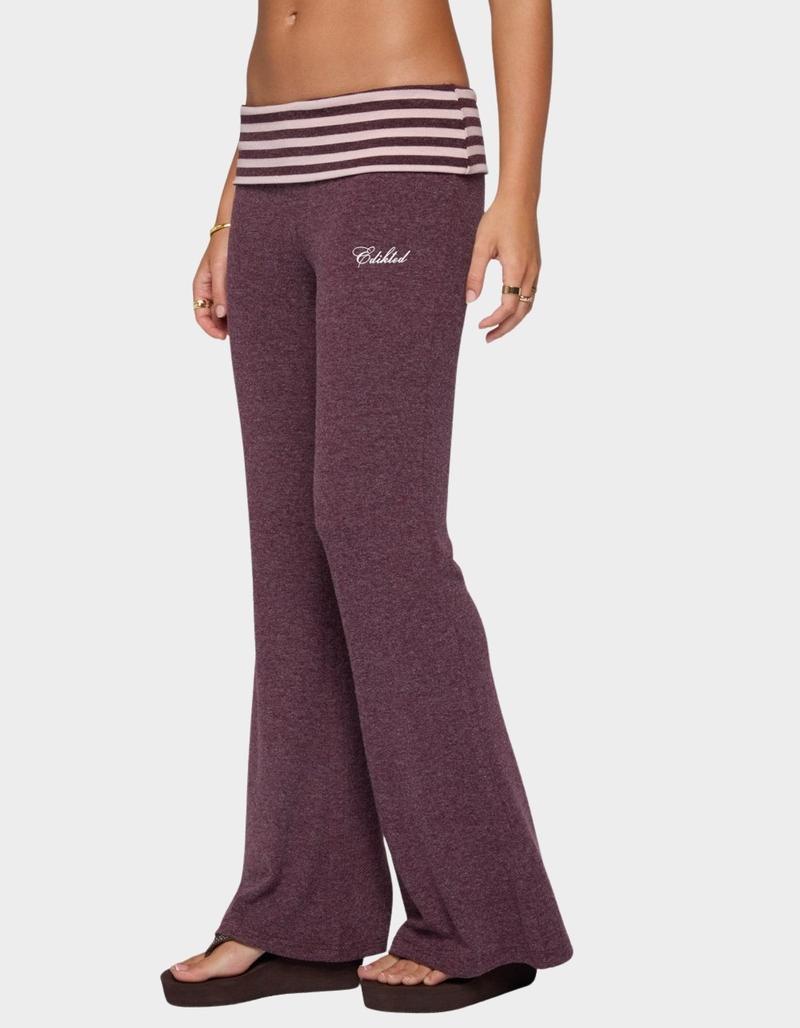 EDIKTED Stay Edikted Stripey Foldover Pants image number 1