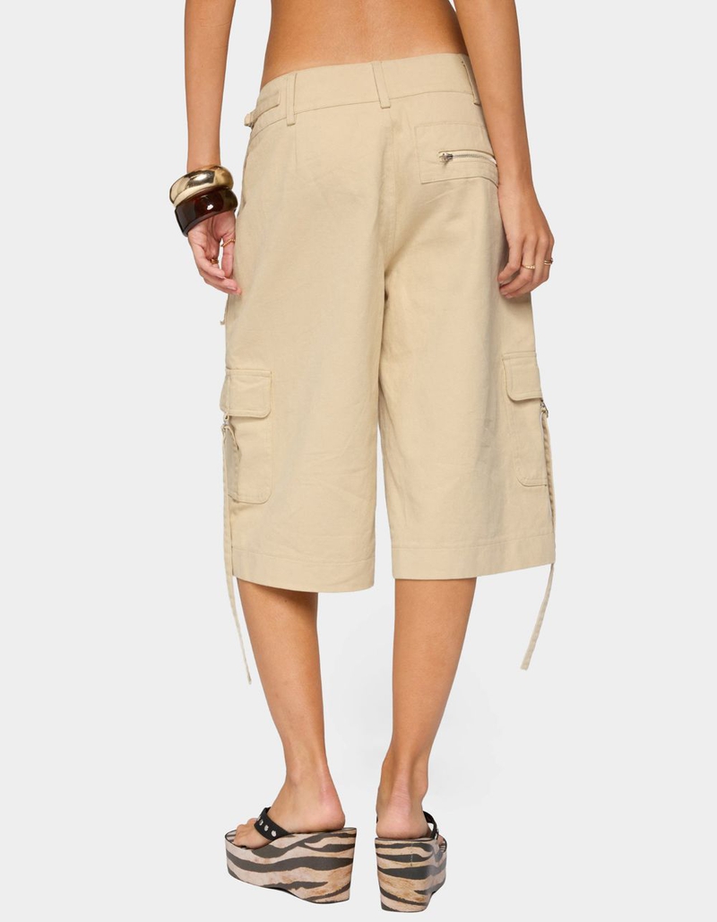 EDIKTED Avelisse Cotton Cargo Bermuda Shorts image number 2
