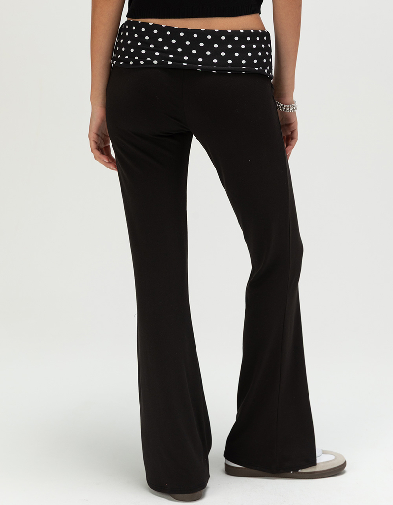 FULL TILT Womens Fold Over Waistband Flared Pants image number 4