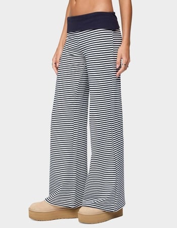 EDIKTED Meggy Striped Fold Over Pants Alternative Image