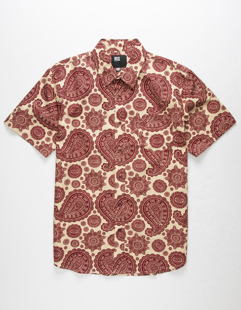 RSQ Paisley Mens Button Up Shirt image number 0