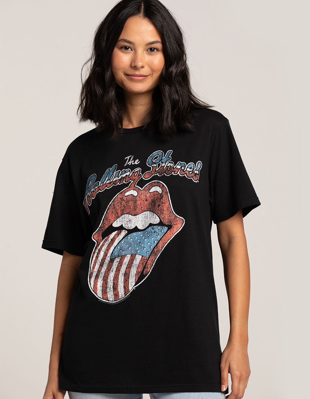 ROLLING STONES Tongue USA '78 Unisex Tee - BLACK | Tillys