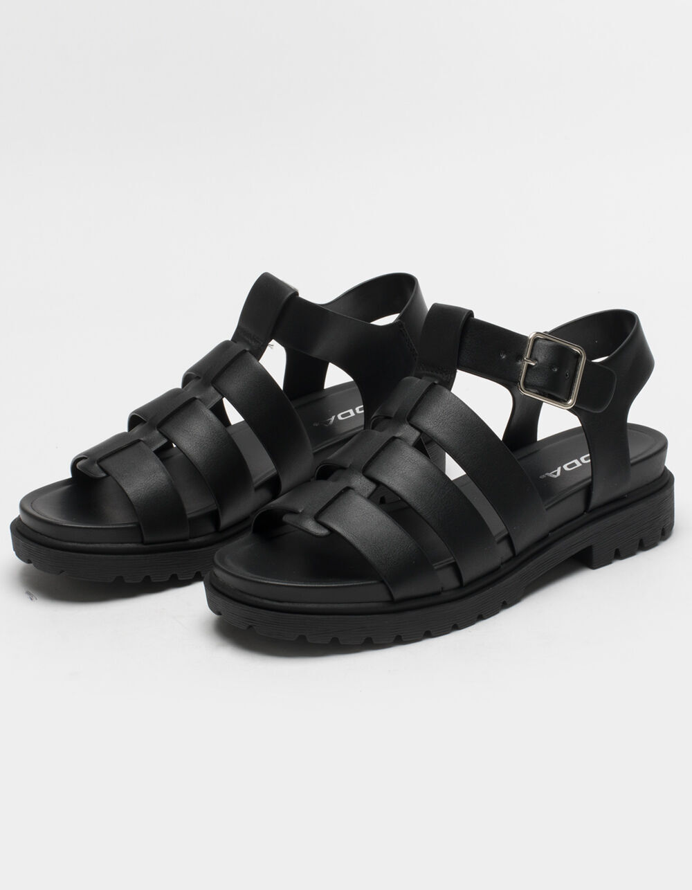 SODA Caged Ankle Strap Womens Black 