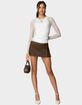 EDIKTED Triple Belt Faux Leather Mini Skort image number 2