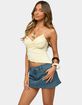 EDIKTED Nealie Gathered Asymmetric Wrap Top image number 2