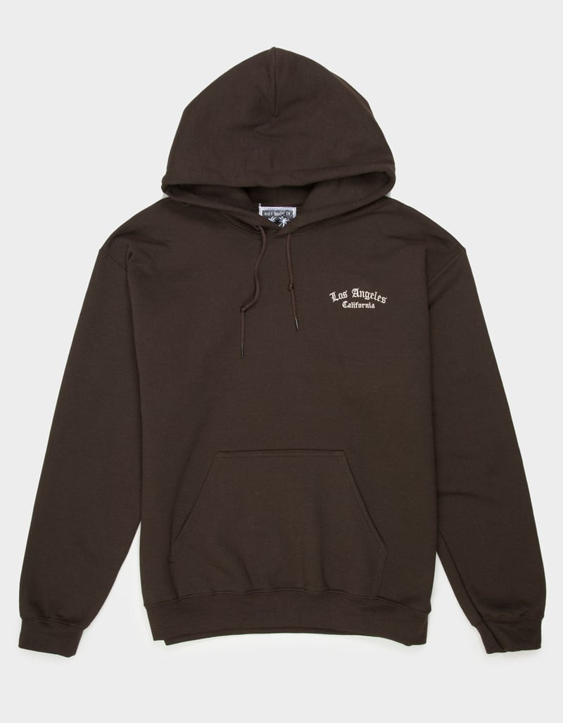 RIOT SOCIETY LA Embroidered Mens Hoodie - BROWN