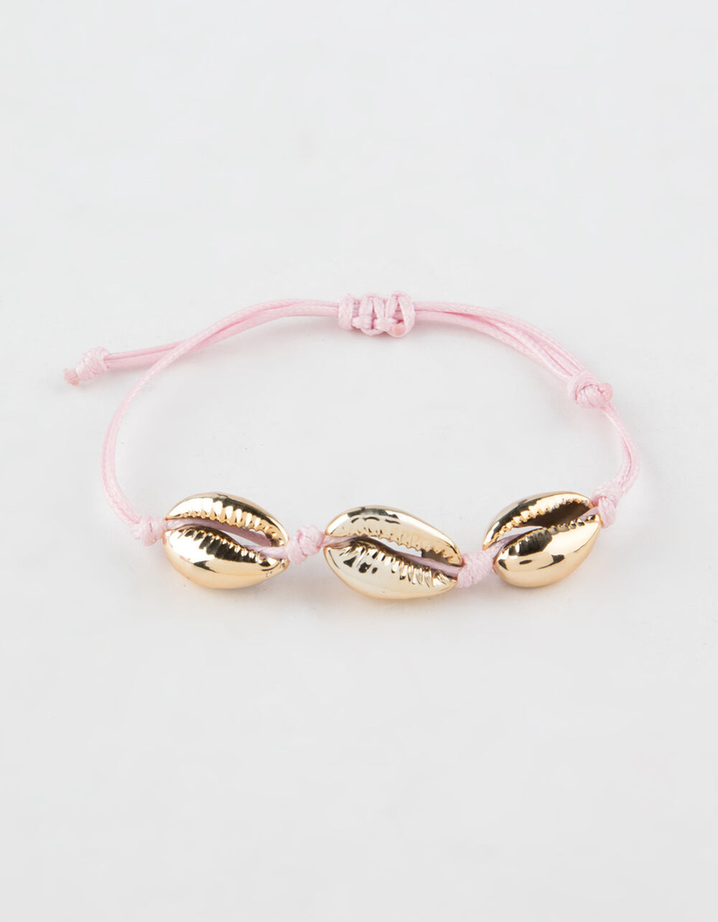 FULL TILT Puka Shell Pink Stretch Bracelet image number 0