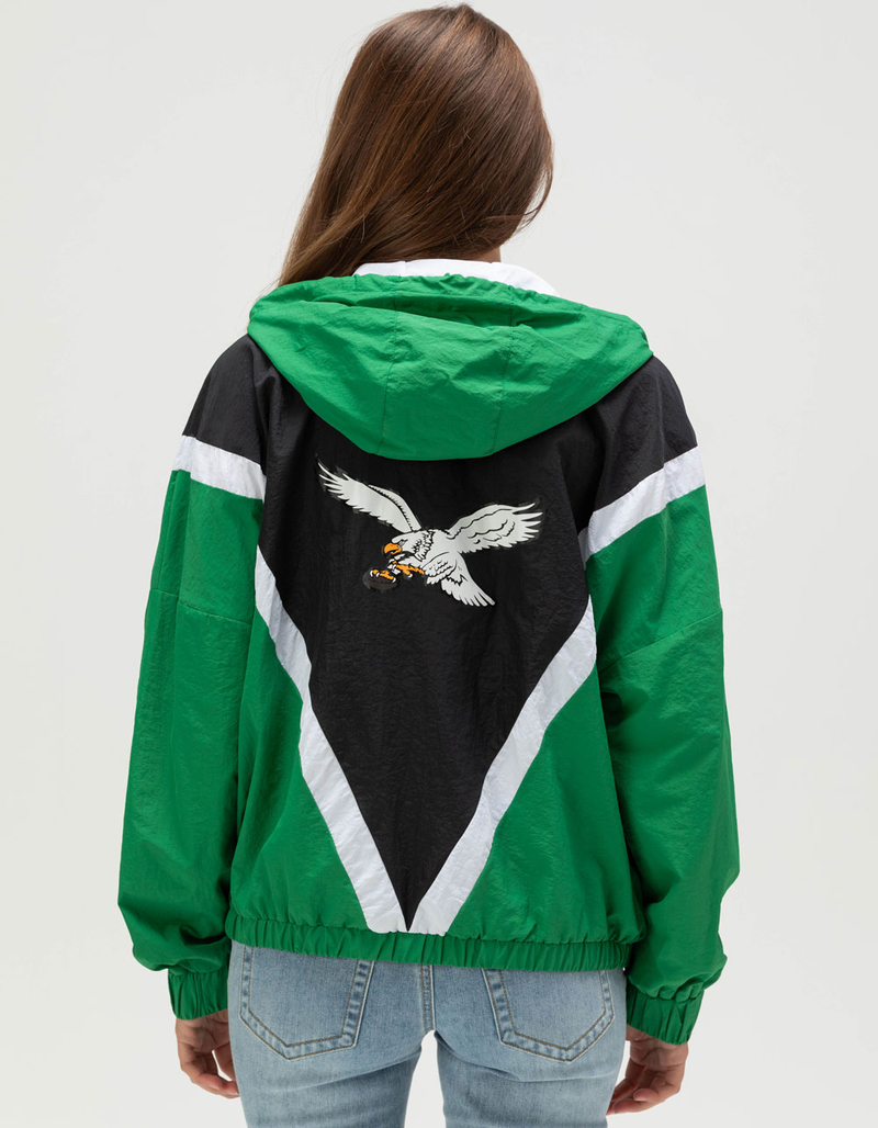 WEAR BY ERIN ANDREWS Philadelphia Eagles Womens Windbreaker Jacket image number 1