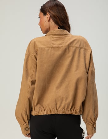 RSQ Womens Oversized Twill Bomber Jacket Alternative Image