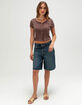 WEST OF MELROSE Button Front Womens Top image number 2