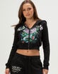 ED HARDY Ice Flower Womens Zip-Up Rhinestone Hoodie image number 1