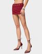 EDIKTED Havana Grommet Ribbed Foldover Mini Skort image number 2