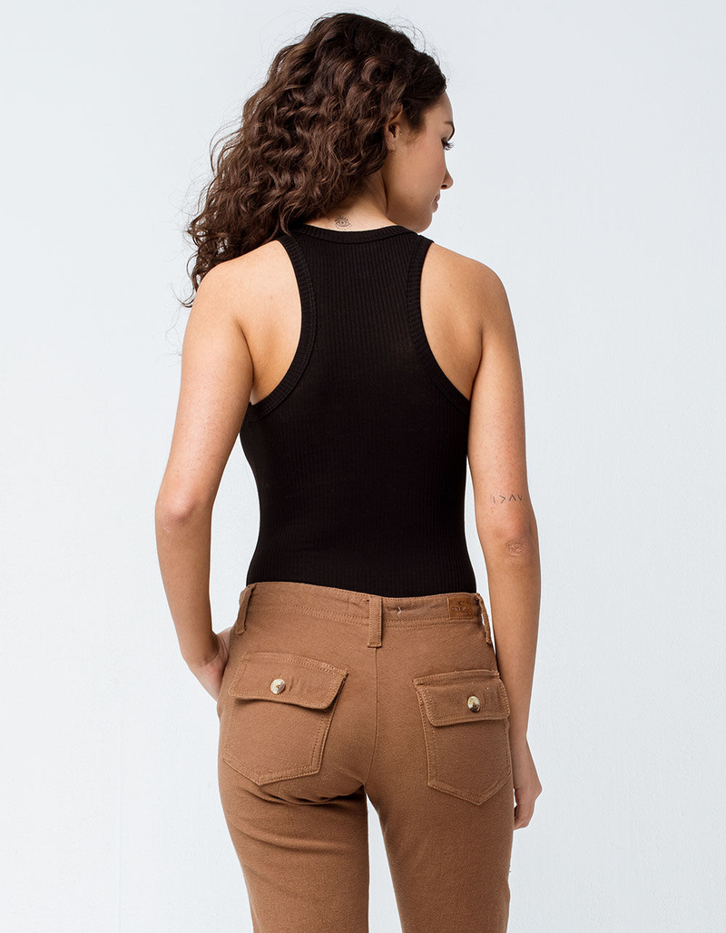 FULL TILT High Neck Tank Black Womens Bodysuit image number 2