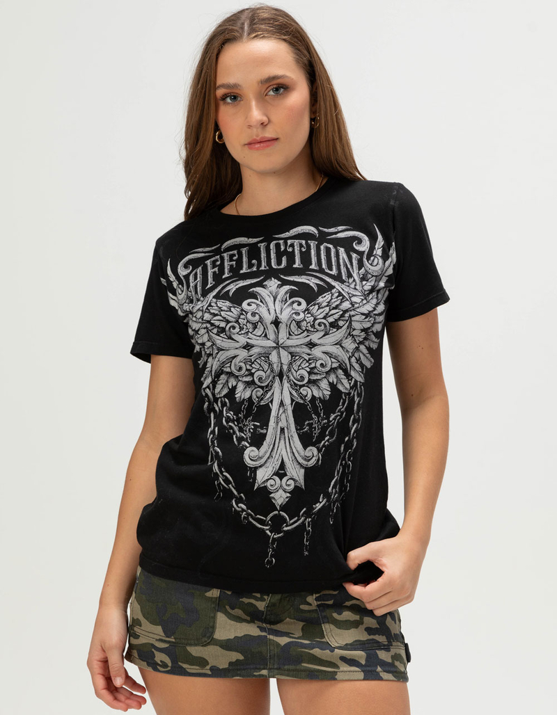 AFFLICTION Empower Womens Fitted Tee image number 0