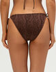 DAMSEL Palm Texture Tie Side Cheeky Bikini Bottoms image number 4