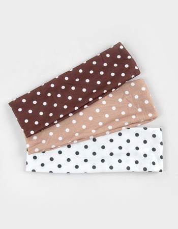 FULL TILT 3 Pack Polka Dot Headbands Primary Image