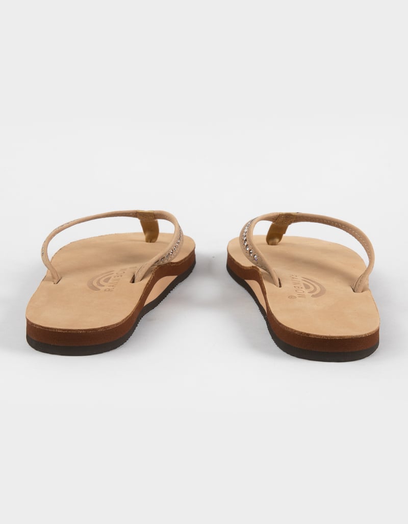 RAINBOW Crystal Collection Narrow Strap Womens Flip Flops image number 3