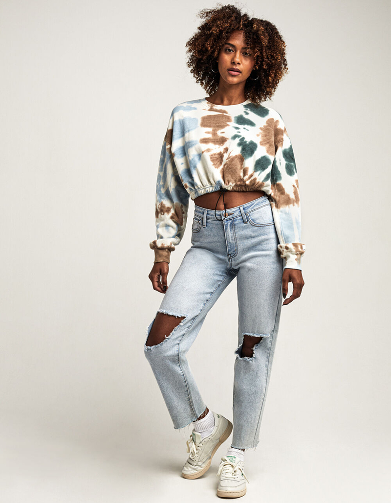 RSQ High Rise Womens Straight Leg Jeans image number 5