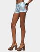 EDIKTED Chantal Striped Foldover Shorts image number 2