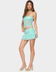 EDIKTED Enya Ruched Ruffle Mesh Mini Skirt image number 3