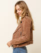 BLANK NYC Womens Suede Moto Jacket image number 2