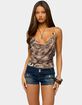 EDIKTED Nell Mixed Animal Print Backless Top image number 1