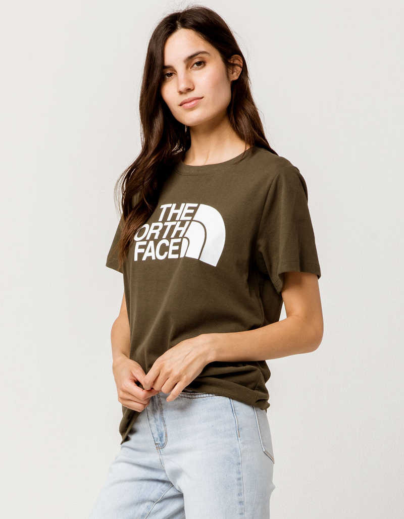 THE NORTH FACE Half Dome Dark Olive Womens Tee image number 1
