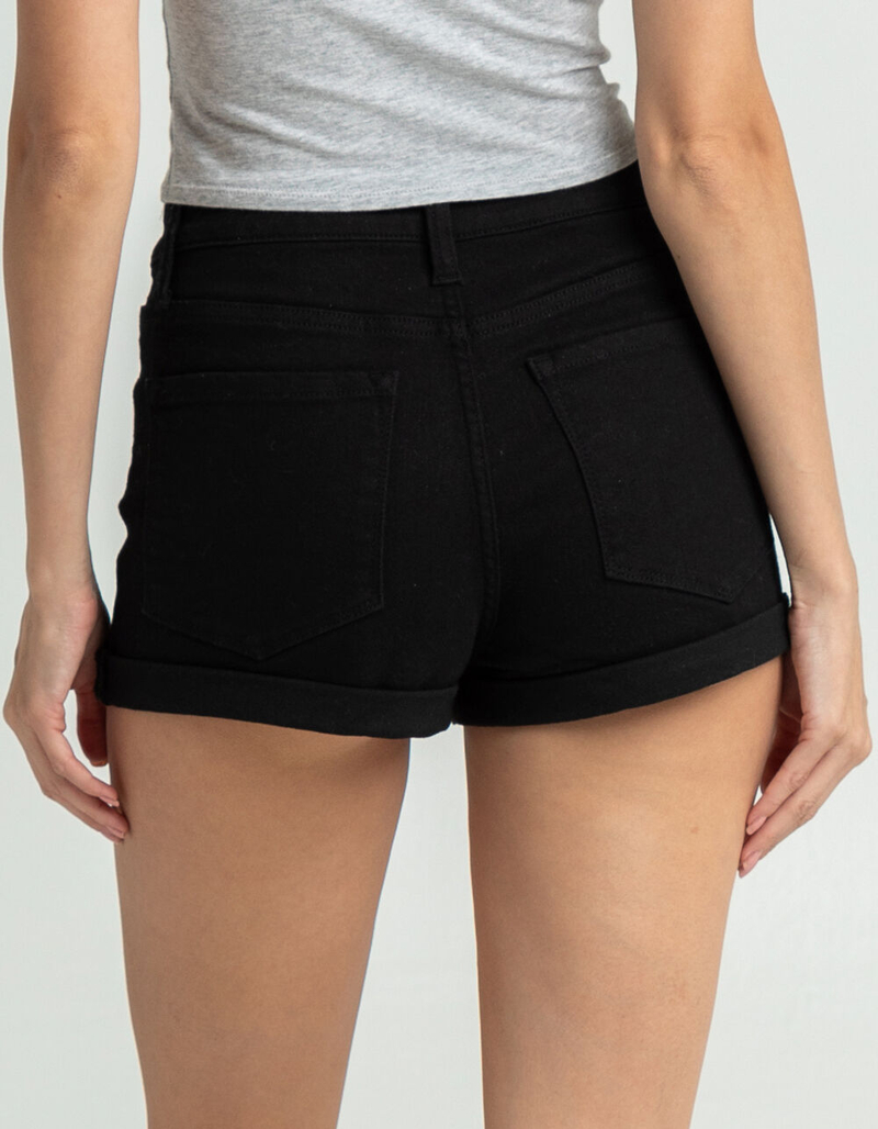 RSQ Womens High Rise Cuffed Denim Shorts image number 2