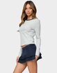 EDIKTED Brianna Striped Long Sleeve Tee image number 2
