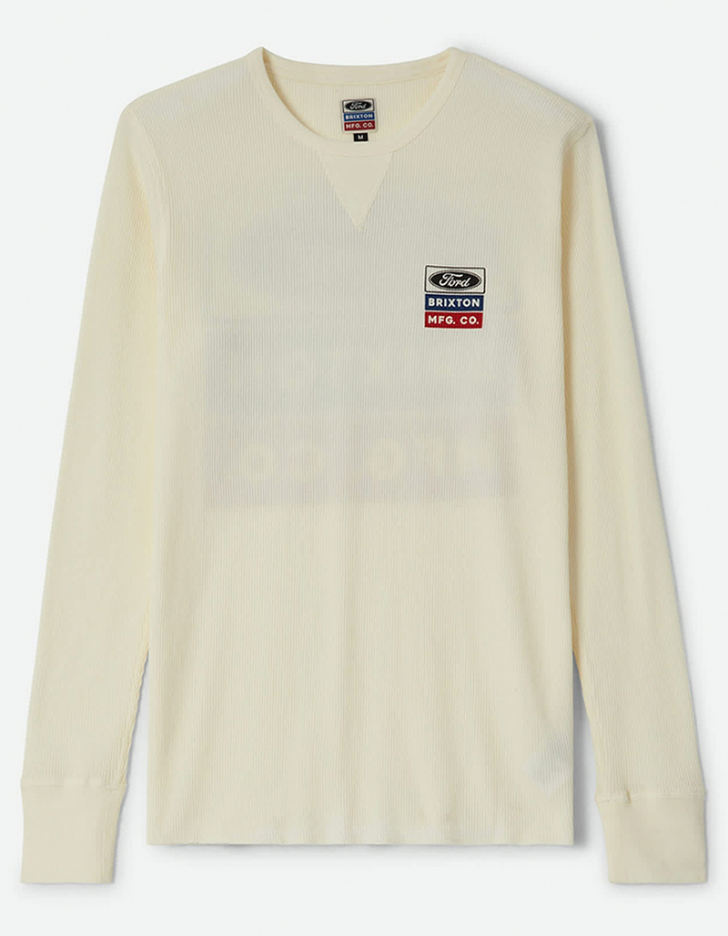 BRIXTON x Ford Service Dept Mens Long Sleeve Waffle Tee image number 1