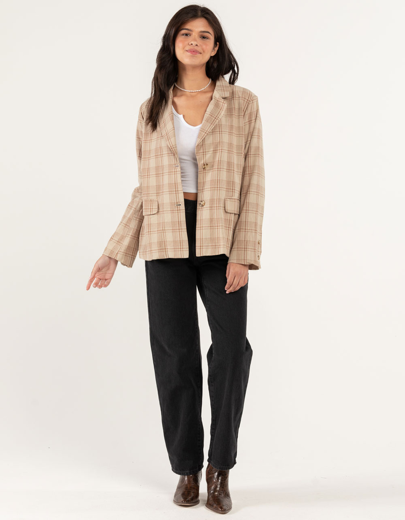 LE LIS Womens Plaid Blazer image number 3