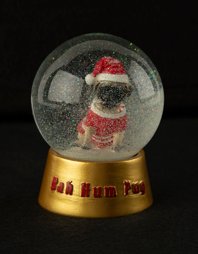 Bah Hum Pug Snow Globe image number 3