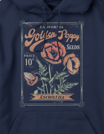 CALIFORNIA Poppy Seeds Unisex Hoodie Alternative Image