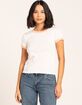 FULL TILT Solid Ringer Womens Tee image number 1