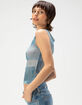 THRILLS Shades Of Indigo Womens Sleeveless Mesh Crop Top image number 3
