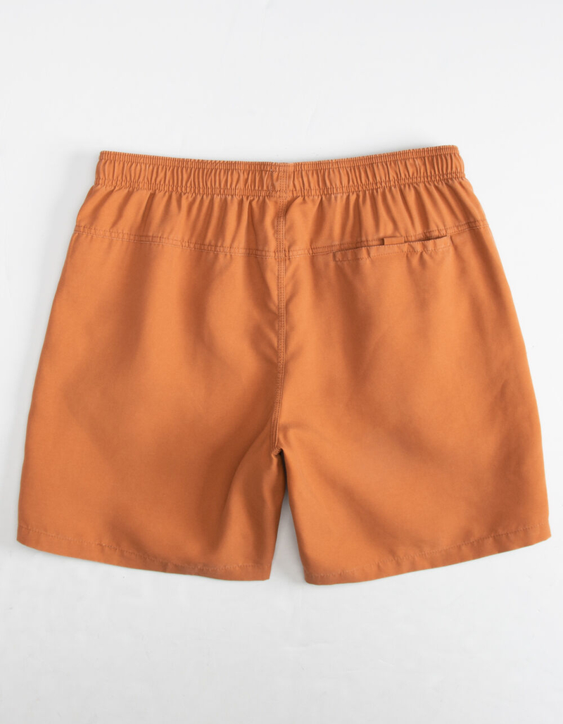 RIP CURL Bondi Pigment Mens Rust Volley Shorts image number 1