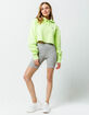 CHAMPION Reverse Weave Lime Womens Crop Hoodie image number 4