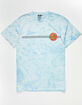 SANTA CRUZ Classic Dot Tie Dye Mens Light Blue T-Shirt image number 2