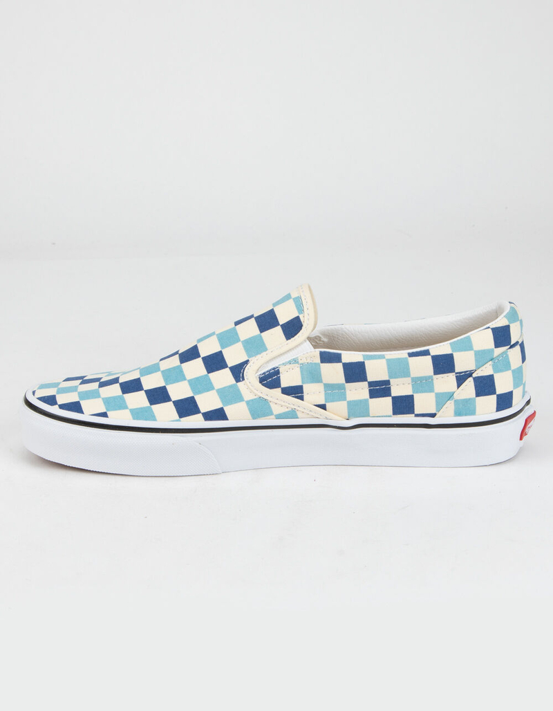 VANS Checkerboard Classic Slip-On Blue Topaz Shoes image number 3