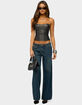 EDIKTED Izara Studded Faux Leather Corset image number 5