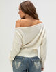 RSQ Womens High Rib Off The Shoulder Sweater image number 4