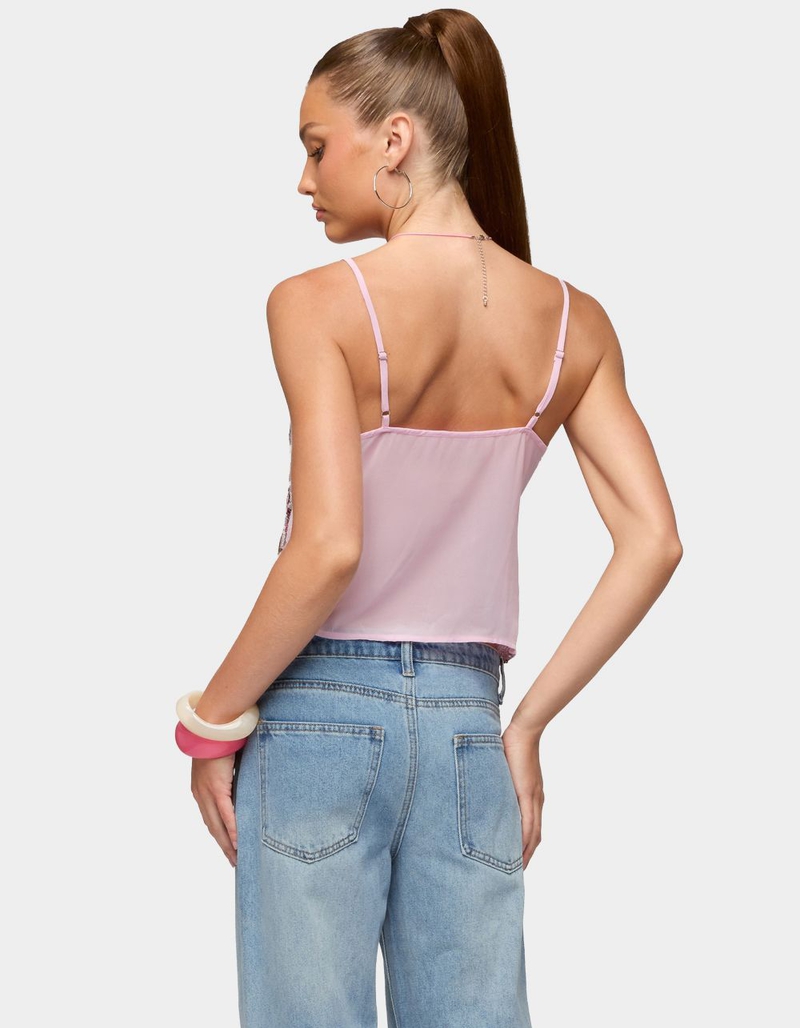 EDIKTED Ceren Abstract Sequin Tank Top image number 2