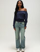 RSQ Womens Low Rise Loose Straight Jeans image number 6