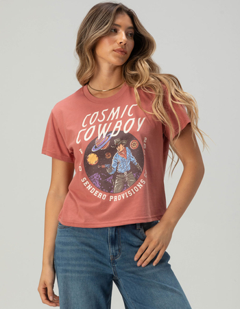 SENDERO PROVISIONS CO. Cosmic Cowboy Womens Crop Tee Primary Image