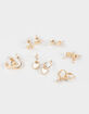 FULL TILT 6 Pack Heart/Cross/Butterfly Hoop Earrings image number 1