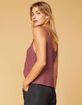 WEST OF MELROSE Yarning For You Maroon Womens Tank image number 2