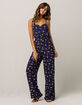 SKY AND SPARROW Floral Button Front Womens Jumpsuit image number 1