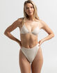 FULL TILT Ribbed High Waist Bikini Bottoms image number 5
