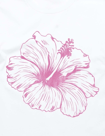 HIBISCUS Outline Unisex Long Sleeve Tee Alternative Image